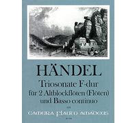 HAENDEL - Trio Sonata en Fa Mayor (HWV:405) para 2 Flautas de Pico Alto (2 Flautas) y Piano (Zahn)