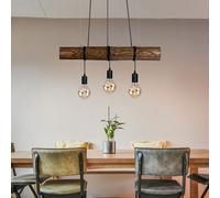 Hängeleuchte Pendellampe Spot-Light In Legno Nero 3 Luci E27 Altezza Regolabile [EEK: Nicht bewertet]