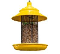 Hängender Vogelfutterspender - Metallgitter Rohr Mit Tablett Stabil Rostbeständig Großes Fassungsvermögen Attraktives Outdoor Design Ideal Für Garten HOF Terrasse Umgebung | Für