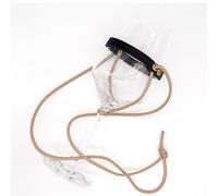 HängOver - Porta bicchieri da vino a tracolla, porta bicchiere da vino da appendere al collo, beige, diametro 25 cm