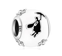 HAEPIAR S925 Charm in argento per braccialetto collana in argento sterling Dangles La donna con l'ombrello. per le donne ragazze regali