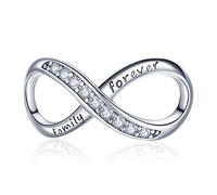 HAEPIAR S925 Sterling Silver Charm per Bracciale Collana Charm Dangle Amore senza confini Regali per donne