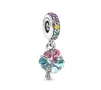 HAEPIAR S925 Sterling Silver Charm per Bracciale Collana Charm Dangle Vetro di Murano a forma di albero Regali per donne