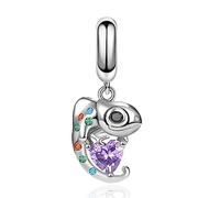HAEPIAR S925 Sterling Silver Pendant Dangle Beads Charms Chamäleon für Armbänder und Halsketten für Frauen Mädchen Freunde