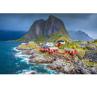 Haeran River Splendido Scenario Delle Isole Lofoten In Norvegia Dipinto Con I Numeri Fai Da Te Unico Kit Per Pittura A Olio Su Tela Pittura Digitale