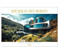 Häuser in den Bergen (Wandkalender 2026 DIN A3 quer), CALVENDO Monatskalender: Villen der Zukunft hoch oben