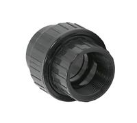 HAF® 1 raccordo a vite in PVC con manicotto adesivo da 63 mm x filettatura interna da 2" | Adattatore in PVC grigio per tubi della piscina e tutte le tubazioni | Qualità: Made in Europe - Quantità: 1