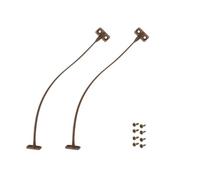 Hafele America - Limitatori di apertura per porte di mobili, in plastica, marrone, set da 2 pezzi, silenziosi, molla a gas, per mobili, stabile e facile da montare