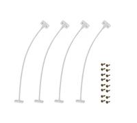 Hafele Limitatore di Apertura per Porte di Mobili e Armadi - in Plastica, Bianco, 4 Pezzi + Viti - Cerniera a Patta, Adatto Come Porta Ribaltabile