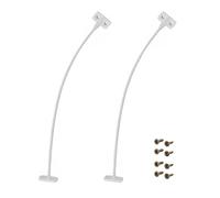 Hafele - Limitatore di apertura per porte di mobili, porta dell'armadio, in plastica, bianco, 2 pezzi + viti, cerniera a patta, adatto come supporto a ribalta per porta dell'armadio