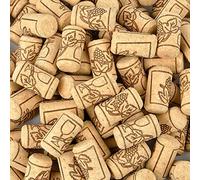 HAFERL 50 Pezzi Natura Dark Craft Cork Vino Bottiglia di Sughero Cork Champagne Cork, per Accessori Artigianali per Bambini e Adulti Fai da Te. (da 21 a 40 mm)