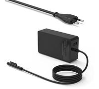 Hafiuege Caricabatteria Surface Pro,65W 15 V 4A Alimentatore Microsoft Laptop Compatibile con Surface Pro 11/10/9/8/7/6/5/4/3/X,Surface Laptop 4/3/2/1,Surface Go 1/2,Surface Book 1/2, con porta USB