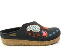 HAFLINGER 751006 Grizzly India Pantofole Donna, Numero:41 EU, Colore:Grigio