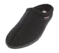 HAFLINGER Balena Pantofole Alaska in feltro di lana Slipper Nero, Taglia 43