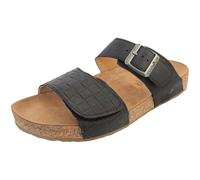 HAFLINGER Bio Aria 819091 - Sandali da donna in con plantare in sughero, Nero , 41 EU