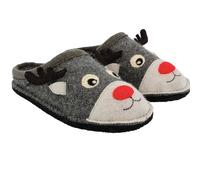 HAFLINGER CIABATTA IN FELTRO DI LANA RENNA ANTRACITE