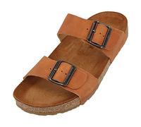 HAFLINGER Ciabatte in pelle bio Andrea, Caramel Country, 38 EU