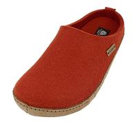 HAFLINGER Emils Toffel Pantofole in feltro con suola in pelle unisex, Volpe, 46 EU