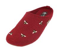 HAFLINGER Everest Api pantofole di feltro con rubino applicato, taglia 38