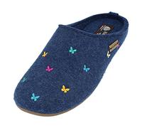 HAFLINGER Everest Farfalline Pantofole di feltro con farfalle ricamate
