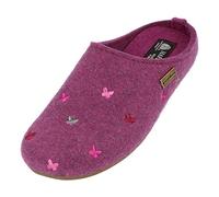 HAFLINGER Everest Farfalline Pantofole in Feltro con Farfalle Ricamate, Frutti di bosco., 36 EU