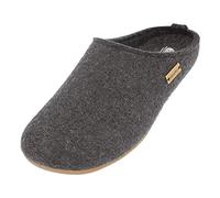 HAFLINGER Everest Fundus pantofole di feltro in un design semplice grafite, taglia 40