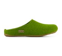 HAFLINGER Everest Fundus pantofole di feltro in un design semplice verde erba, 40