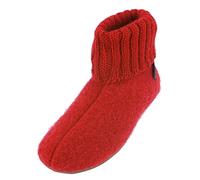 HAFLINGER Everest Karlo, Pantofole a Stivaletto Unisex-Adulto, Rosso (Rubin 11), 42 EU