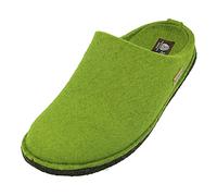 HAFLINGER Flair Morbide pantofole in feltro di lana verde erba, Taglia 41