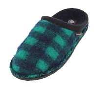 HAFLINGER Flair Plaid Pantofole lana cotta, ocean, 45 EU