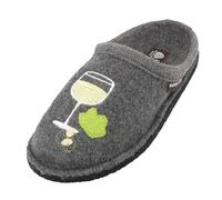 HAFLINGER Flair Wine Time - Pantofole walkstoff grigio antracite 4, taglia 42