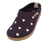 HAFLINGER Grizzly Cuoricini Felt Slipper Cork Lavender, taglia 40