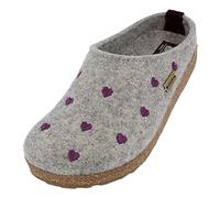 HAFLINGER Grizzly Cuoricini Felt Slipper Cork Stonewashed, taglia 42