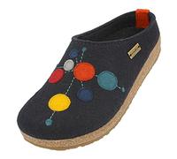 HAFLINGER Grizzly Faible Felt Pantofole con suola in gomma blu medio, taglia 42