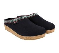HAFLINGER Grizzly Franzl Felt Slipper Felt Clog Medium Blue, taglia 36