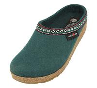 HAFLINGER Grizzly Franzl - Pantofole in feltro, Pino verde, 45 EU