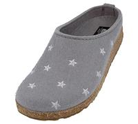 HAFLINGER Grizzly Holly - Pantofole in feltro, grigio acciaio, 43 EU