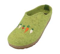HAFLINGER Grizzly Rübli Pantofole in feltro, unisex, Verde canary, 36 EU