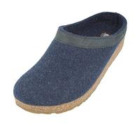 HAFLINGER Grizzly Torben pantofola zoccolo di feltro di pura lana jeans, taglia 40
