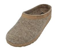 HAFLINGER Grizzly Torben pantofola zoccolo in feltro di pura lana torba, taglia 41