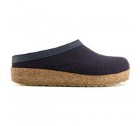 HAFLINGER Grizzly Torben zoccolo in feltro di pura lana Blu medio, taglia 38