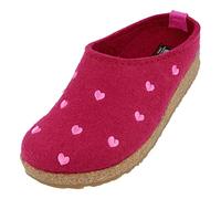 HAFLINGER Pantofole da Donna Grizzly Cuoricini 741031, Numero:41 EU, Colore:Rosso