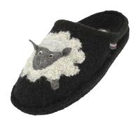 HAFLINGER Pantofole da Donna Lamby 313101, Numero:38 EU, Colore:Nero