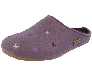 HAFLINGER Pantofole Donna Everest Farfalline 484014, Numero:37 EU, Colore:Viola