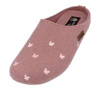 HAFLINGER Pantofole Donna Everest Farfalline 484014, Numero:40 EU, Colore:Rosa