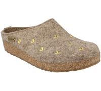 HAFLINGER Pantofole Donna Grizzly Cuoricini 741031, Numero:37 EU, Colore:Beige