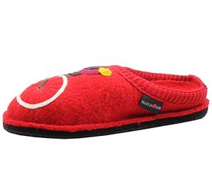 HAFLINGER Pantofole Unisex Adulto AR Bicycle 313060-3, Numero:37 EU, Colore:Rosso