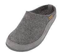 HAFLINGER Pantofole Unisex Adulto Blizzard Skane 718025, Numero:43 EU, Colore:Grigio