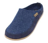 HAFLINGER Pantofole Unisex Adulto Blizzard Skane 718025, Numero:45 EU, Colore:Blu