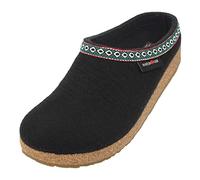 HAFLINGER Pantofole Unisex Adulto Grizzly Franzl 711001, Numero:38 EU, Colore:Nero